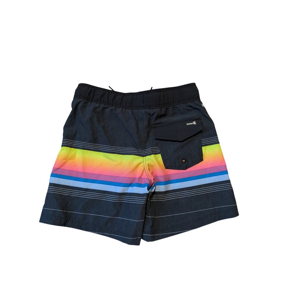 HURLEY BOYS Toddler swim suit/board shorts; NWT; Colorful stripes, 4T; UPF 50 - Picture 2 of 11